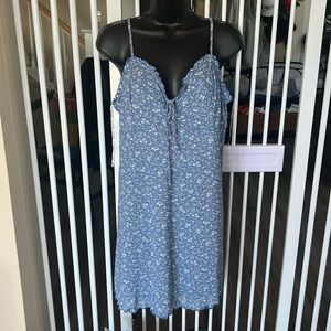 cute floral thin straps dress